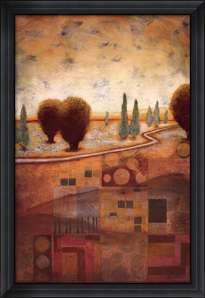 Framed Quilted Landscape I Print