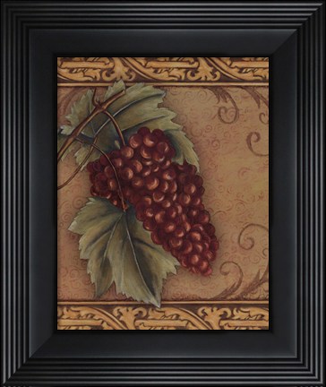 Framed Grape Tapestry I - mini Print