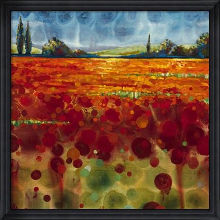 Framed Spring Meadows I Print
