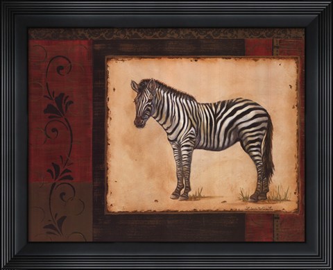 Framed Savanna Zebra Print