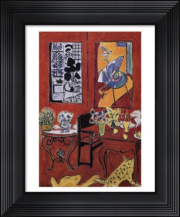 Framed Large Red Interior, 1948 Print
