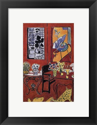 Framed Large Red Interior, 1948 Print