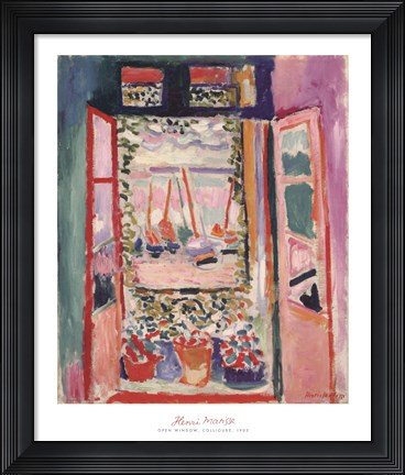 Framed Open Window, Collioure, 1905 Print