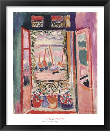 Framed Open Window, Collioure, 1905 Print