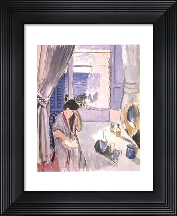 Framed Woman Reading at a Dressing Table, late 1919 Print
