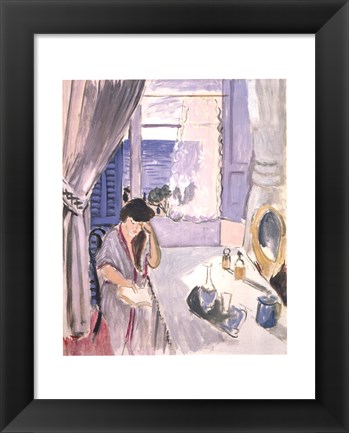 Framed Woman Reading at a Dressing Table, late 1919 Print