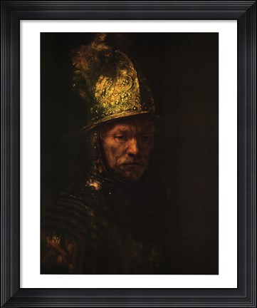 Framed Man with Helmet Print