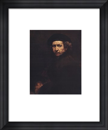 Framed Rembrandt, Self-Portrait, c.1659 Print