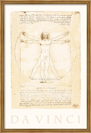 Framed Vitruvian Man Print