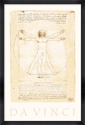 Framed Vitruvian Man Print