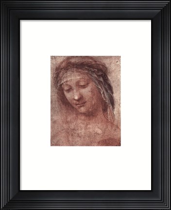 Framed Woman's Head, Study Print
