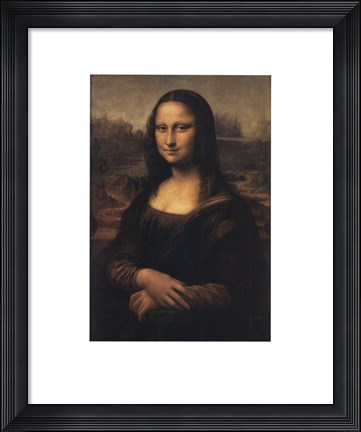 Framed Mona Lisa, c.1507 Print
