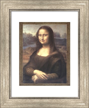 Framed Mona Lisa, c.1507 Print