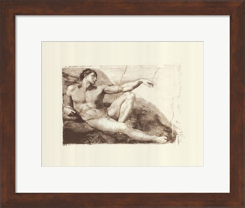 Framed Creation of Adam (Adam detail) (embossed) Print