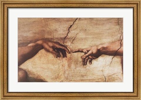 Framed Creation of Adam (detail) Print