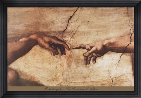 Framed Creation of Adam (detail) Print