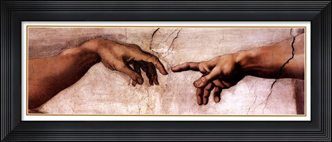 Framed Creation of Adam (detail) Print