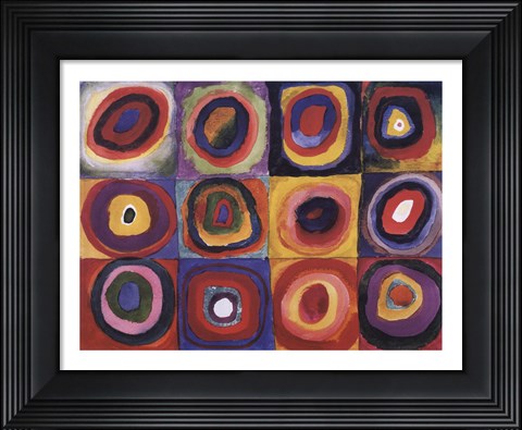 Framed Farbstudie Quadrate, c.1913 Print