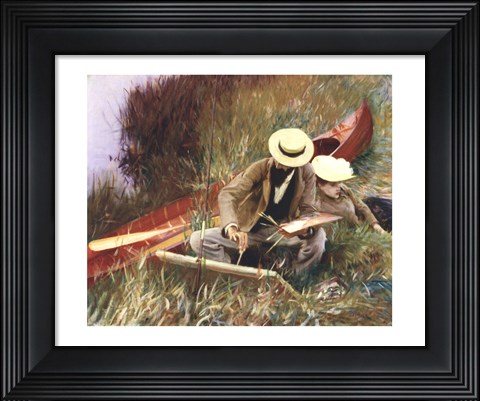 Framed Out-of-Doors Study (formerly known as Paul Helleu Sketching with His Wife) Print