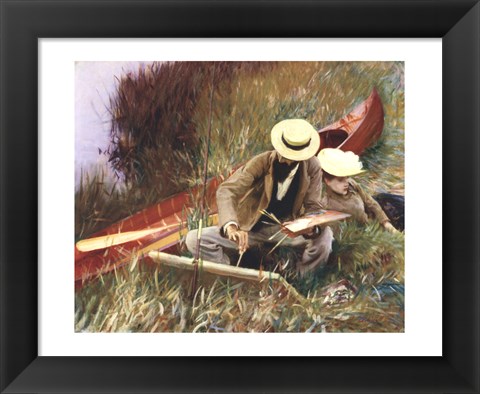 Framed Out-of-Doors Study (formerly known as Paul Helleu Sketching with His Wife) Print