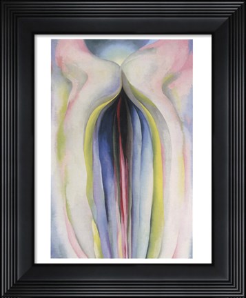 Framed Gray Line with Black, Blue, and Yellow, 1923 Print