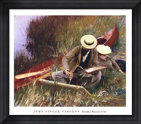 Framed Out-of-Doors Study (formerly known as Paul Helleu Sketching with His Wife) Print