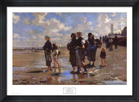 Framed Oyster Gatherers of Cancale Print