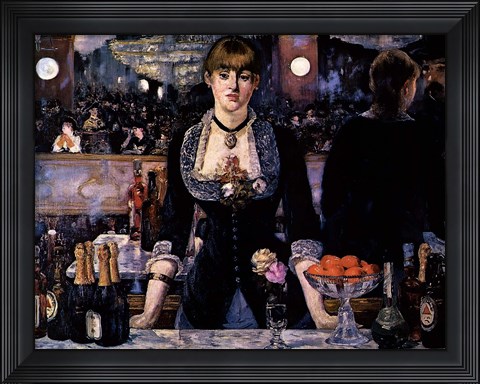 Framed Bar at the Folies-Bergere Print