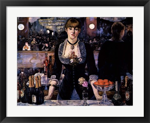 Framed Bar at the Folies-Bergere Print