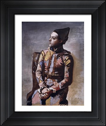 Framed Portrait of a Harlequin Print