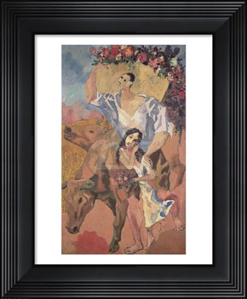 Framed Composition: The Peasants, 1906 Print