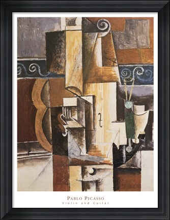 Framed Violin and Guitar Print