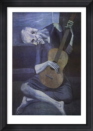 Framed Le Vieux Guitariste Print