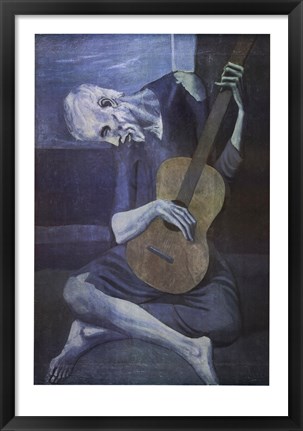Framed Le Vieux Guitariste Print