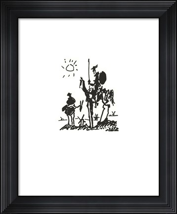 Framed Don Quixote - Embossed Print
