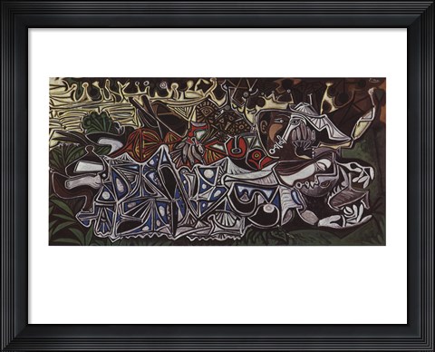 Framed Ladies on the Banks of the Seine Print