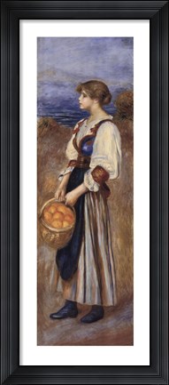 Framed Girl with a Basket of Oranges Print