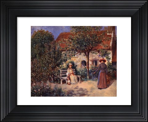 Framed Garden Scene in Brittany, c. 1886 Print
