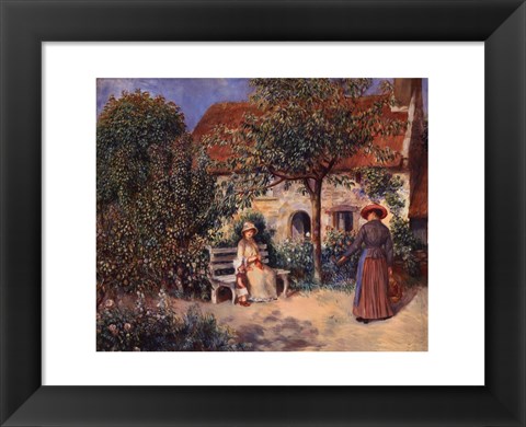 Framed Garden Scene in Brittany, c. 1886 Print