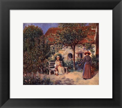 Framed Garden Scene in Brittany, c. 1886 Print