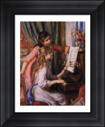 Framed Two Young Girls at the Piano Print