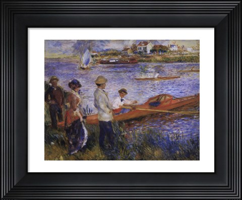 Framed Oarsmen at Chatou Print