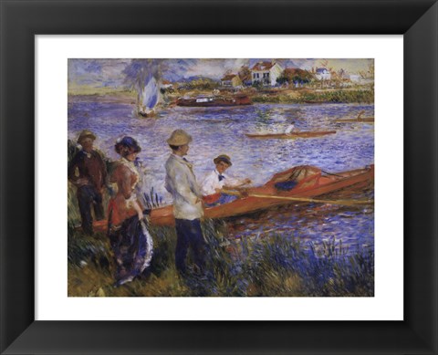 Framed Oarsmen at Chatou Print