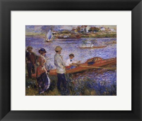 Framed Oarsmen at Chatou Print