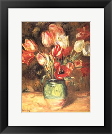 Framed Tulips in a Vase Print