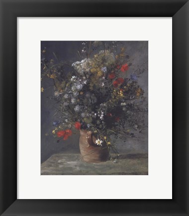 Framed Flowers in a Vase, c. 1866 Print