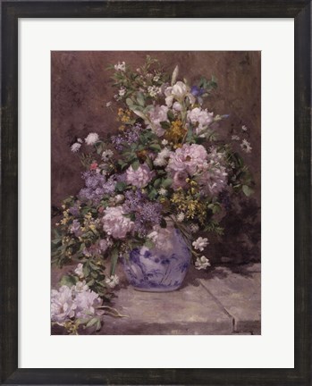 Framed Spring Bouquet, 1866 Print