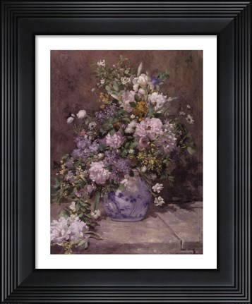Framed Spring Bouquet, 1866 Print