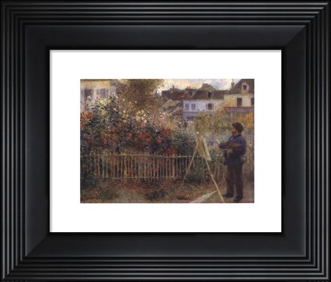 Framed Monet Painting in the Garden at Argenteuil, 1873 Print