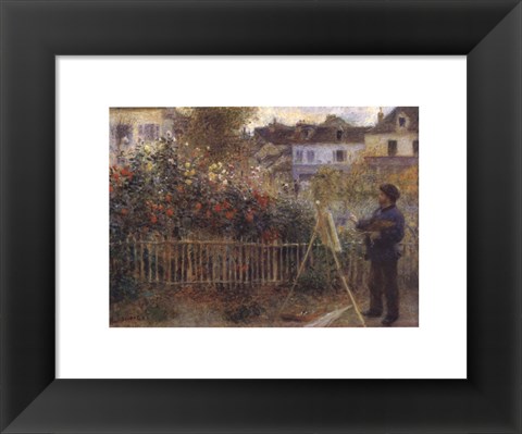 Framed Monet Painting in the Garden at Argenteuil, 1873 Print